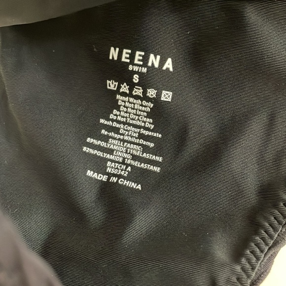 NEENA SWIM Women's Banded Cheeky Bikini Bottom Size S In Black - Picture 7 of 9